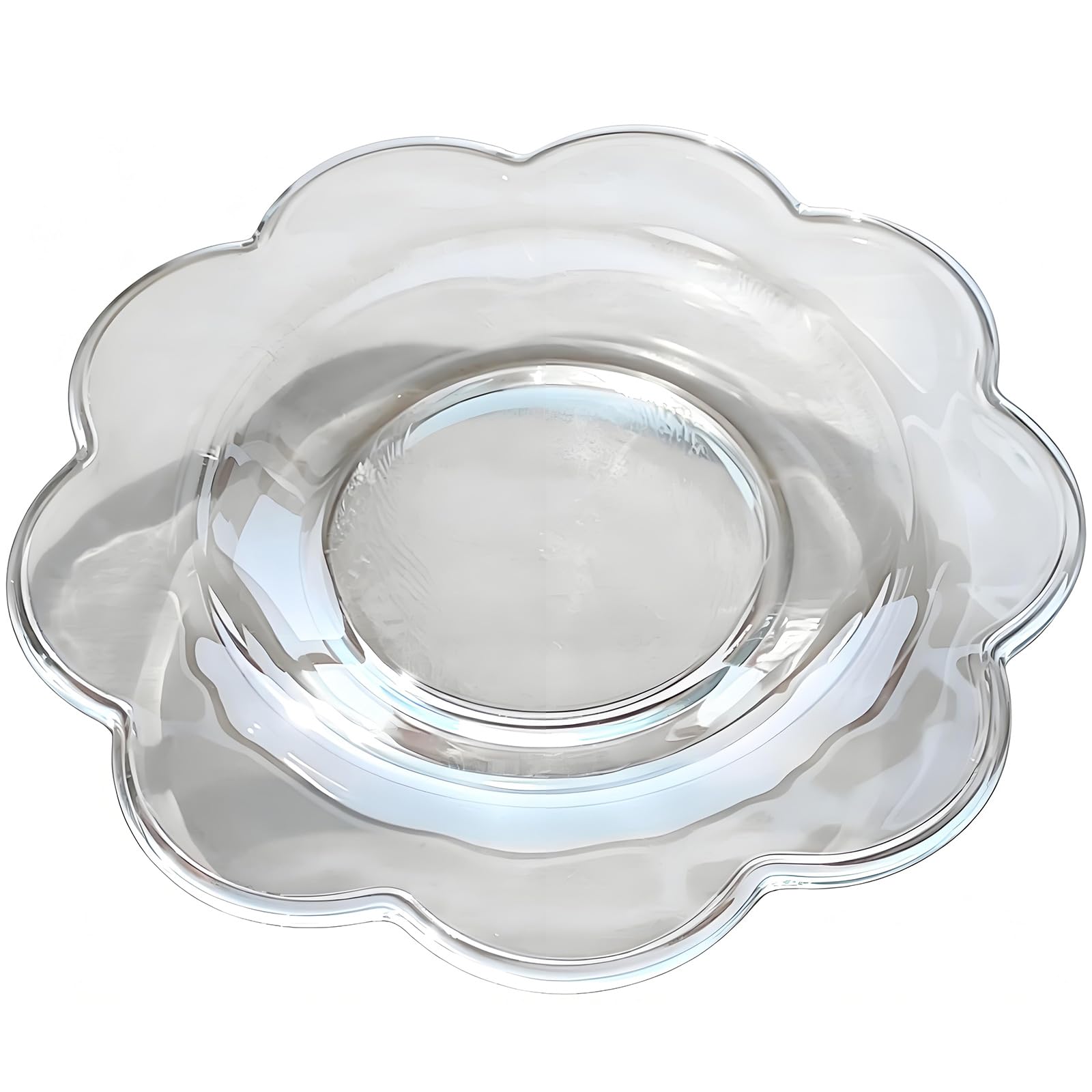 Elnwnnkc Clear Glass Bowl Flexible Serving Dishes Stylish Serving Bowl Elegant Fruit Basket for Holding Fruits Showpiece Multipurpose Glass
