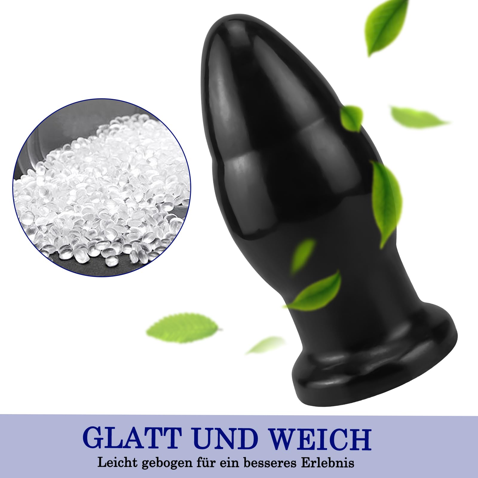 BDSMAGE Tapón anal extragrande, Diámetro 8 cm plug anal consolador, Dildo Anal Plug Dilatador Plug Anales, Apariencia de bala de cañón Butt Plug juguetes sexuales (Negro)