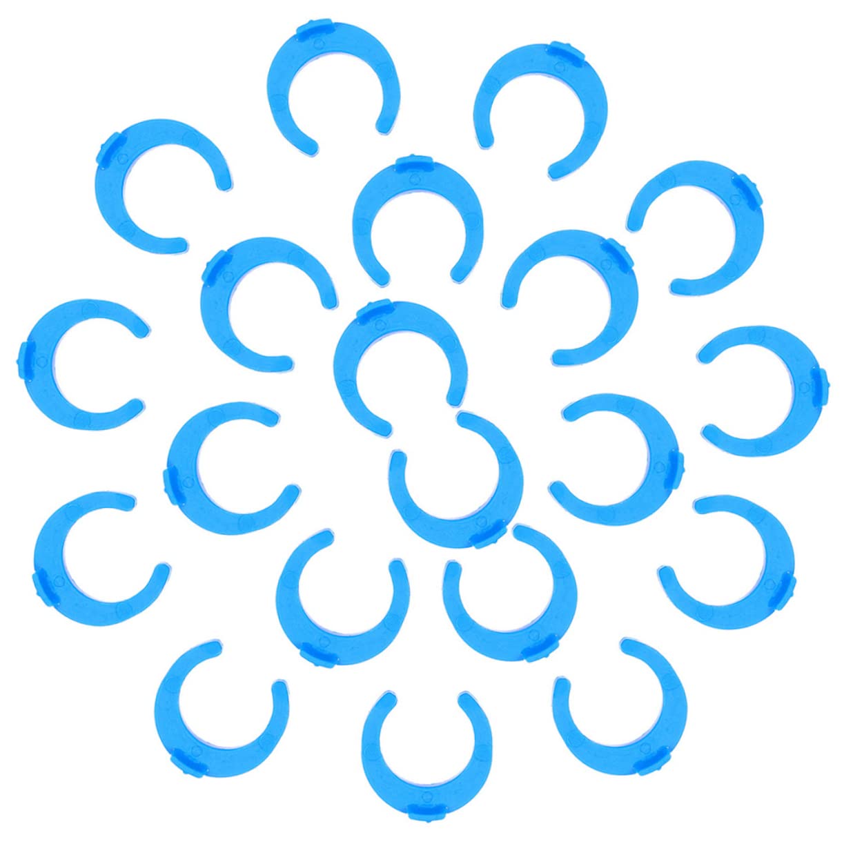 DOITOOL 50pcs Water Purifier Clip Fitting 1/4 Inch Clamp Easy to Use Locking Clip for Filters