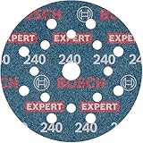 Bosch 1x EXPERT O780 Folienschleifscheibe, 125 mm (für Hartholz, Farbe auf Holz, Ø 125 mm, Körnung 240, Professional Zubehör Exzenterschleifer)