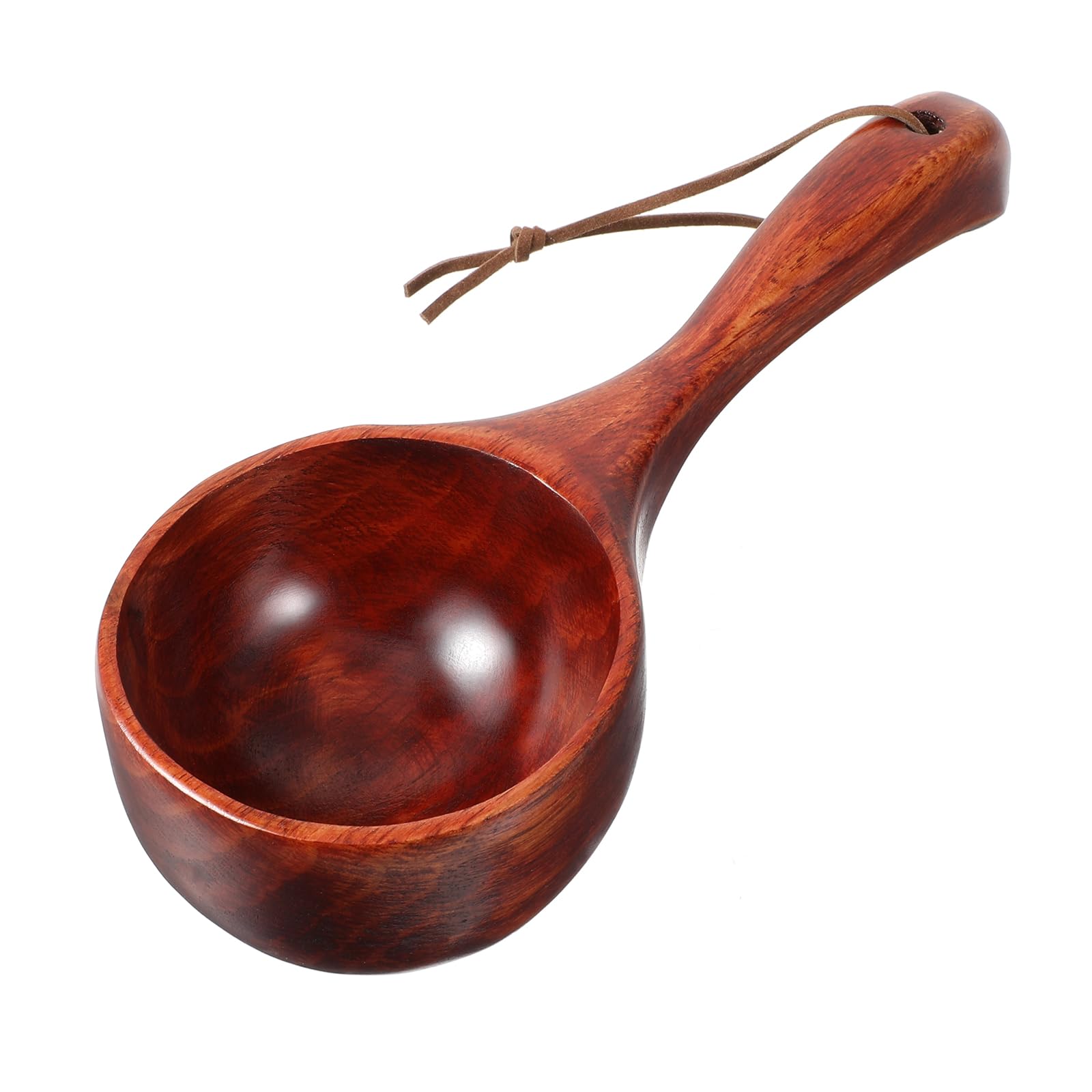 Cucharas de cocina de madera maciza redondas, el utensilio perfecto para botes profundos