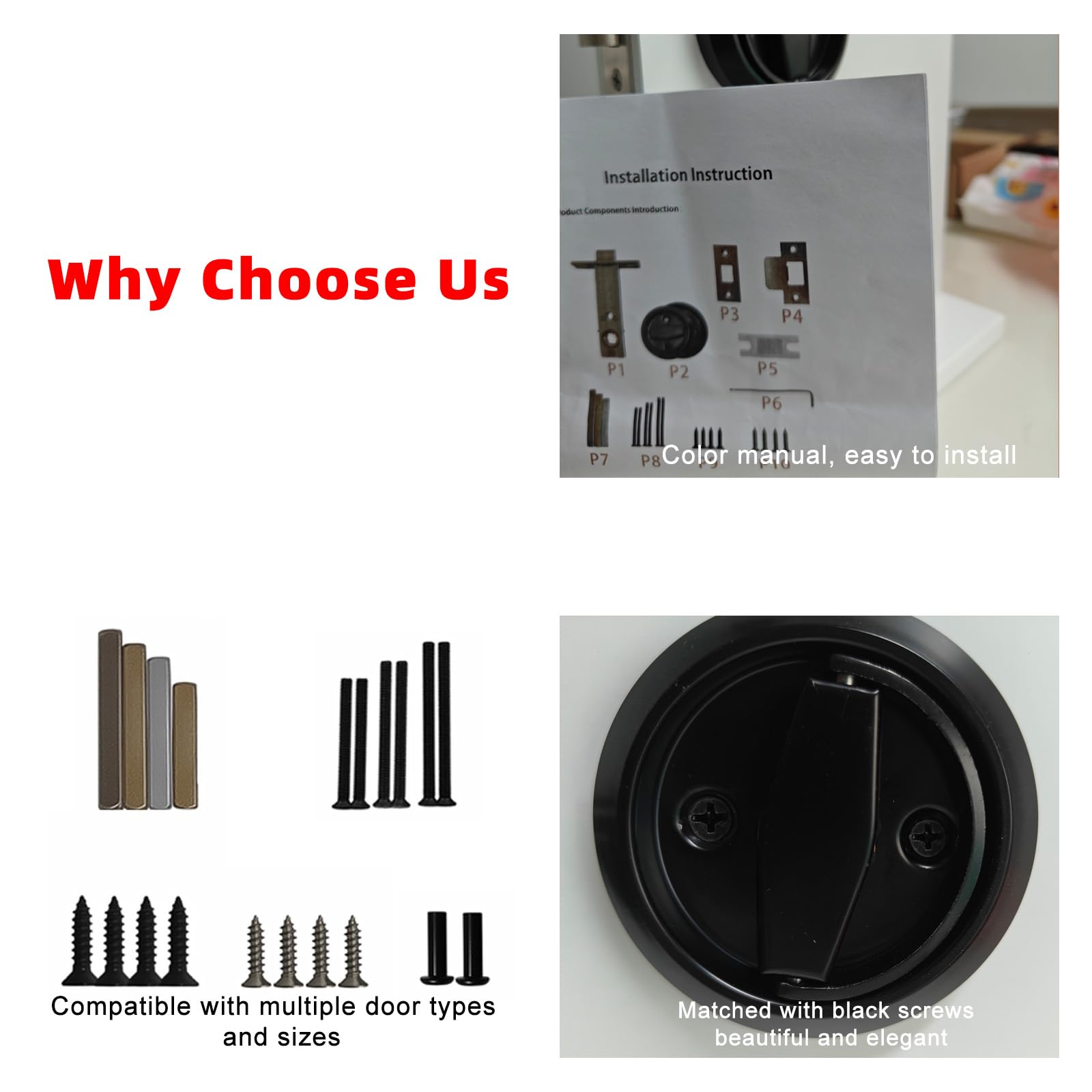 Recessed Door Knob - Keyless Stainless Steel -9