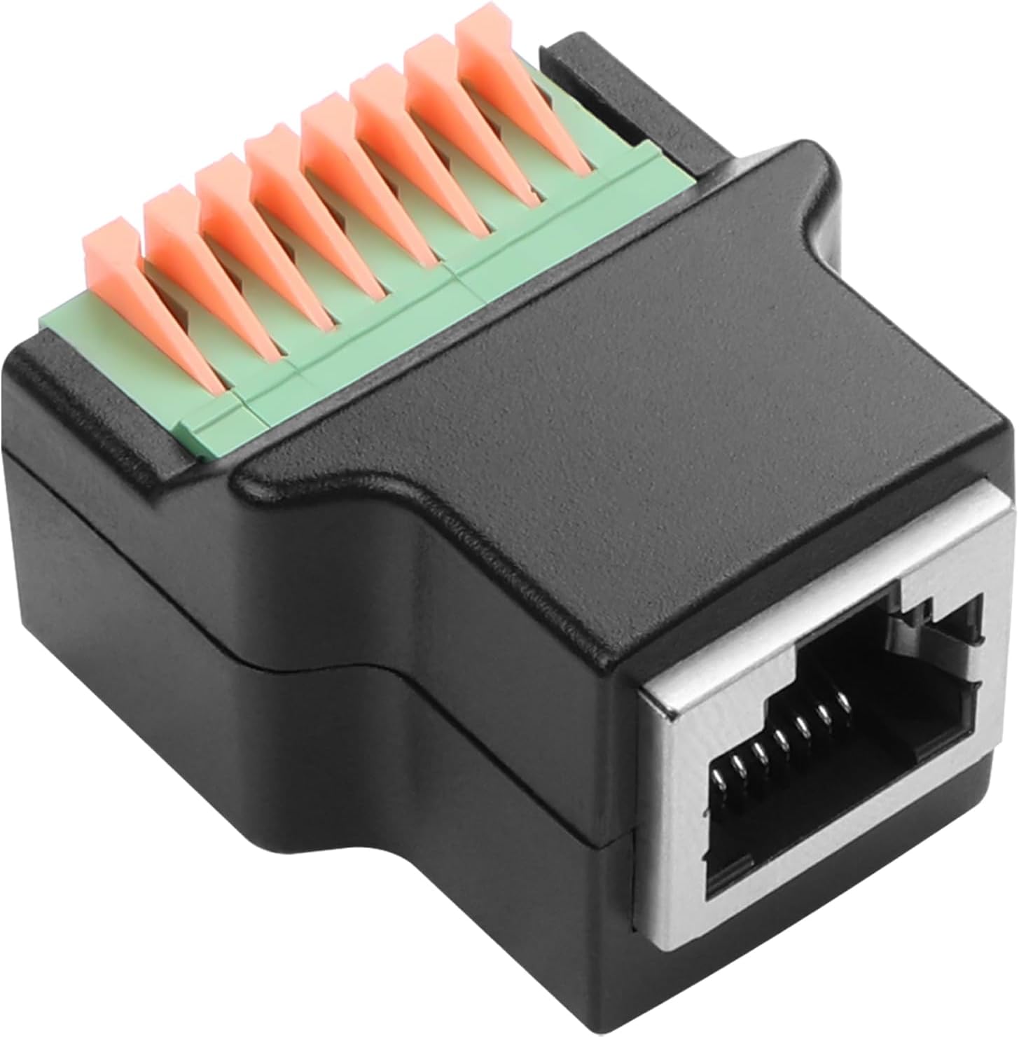 YAODHAOD RJ45 Quick Connect Solderless Adapter, RJ45 8P8C Female Jack to 8 Pin Spring Crimp Terminal Plug Connector for Cat7 Cat6 Cat5 Cat5e Ethernet Extender YAODHAOD RJ45 Quick Connect Solderless Adapter, RJ45 8P8C Female Jack to 8 Pin Spring Crimp Terminal Plug Connector for Cat7 Cat6 Cat5 Cat5e Ethernet Extender