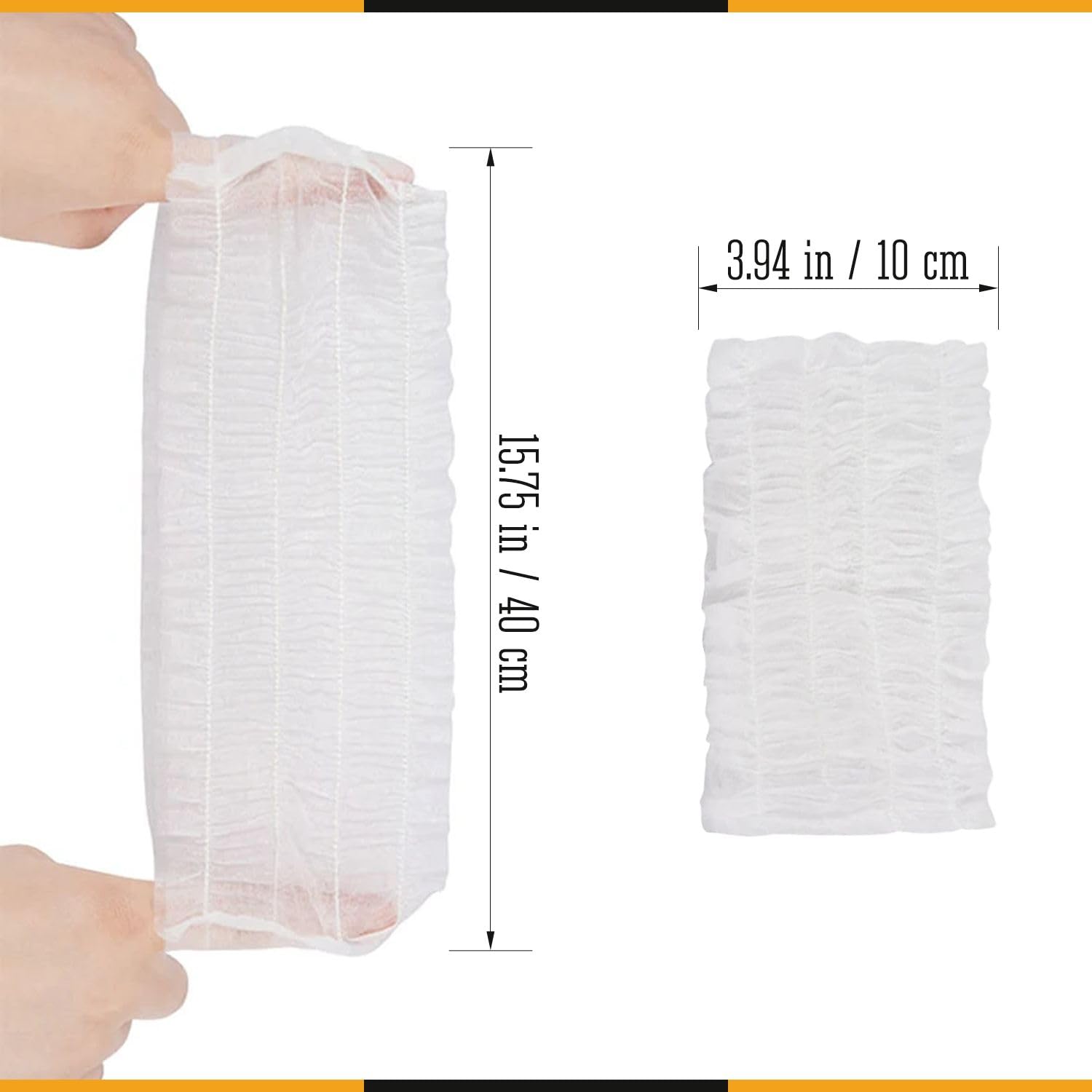 KIBERTIC, Disposable Headbands for Facials, 100 Pcs, Professional and Personal Use, Facial headbands esthetician - Image 2