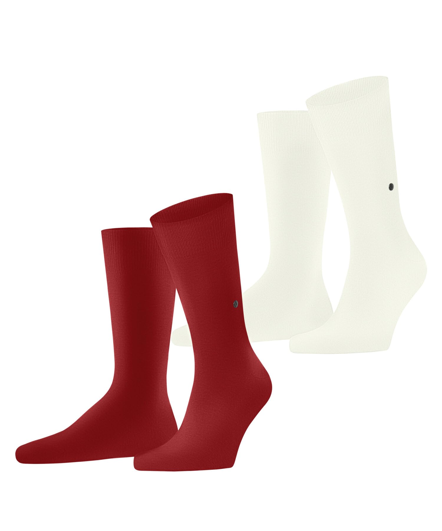 Burlington Men's Everyday Multipack M So Cotton Plain Socks 2 Pairs, Red Tulip 8081, 6.5-11