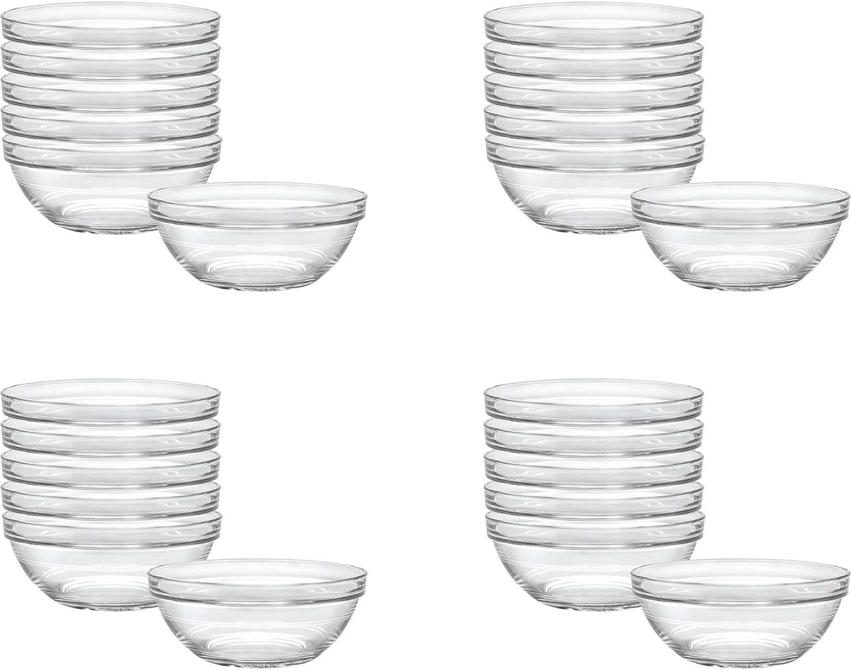 Duralex Made In France Lys 6-3/4-Inch Stackable Clear Bowl, Set of 6 : Home & Kitchen