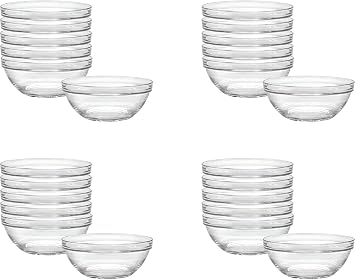 Duralex Made In France Lys 6-3/4-Inch Stackable Clear Bowl, Set of 6 Four Pack