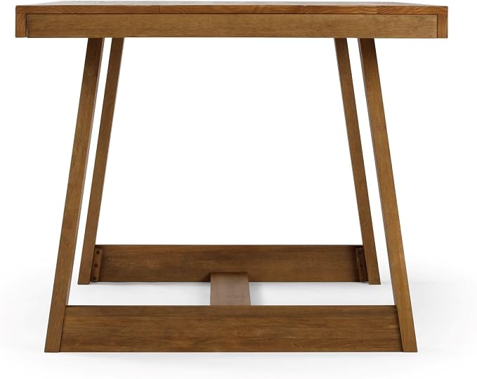 Mesa de comedor Plank+Beam Classic 72 pulgadas, rectangular, color Pecan Wirebrush, acabado no tóxico, diseño versátil estilo farmhouse, fácil ensamblaje miniatura 7