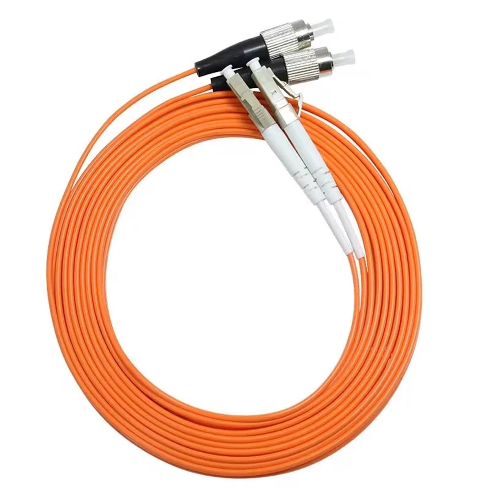 Lot de 10 câbles de raccordement fibre optique multimode 1000 Mbps LC-FC LC/UPC-FC/UPC MM Duplex OM2 1 m, 2 m, 3 m, 5 m, 10 m(2m)
