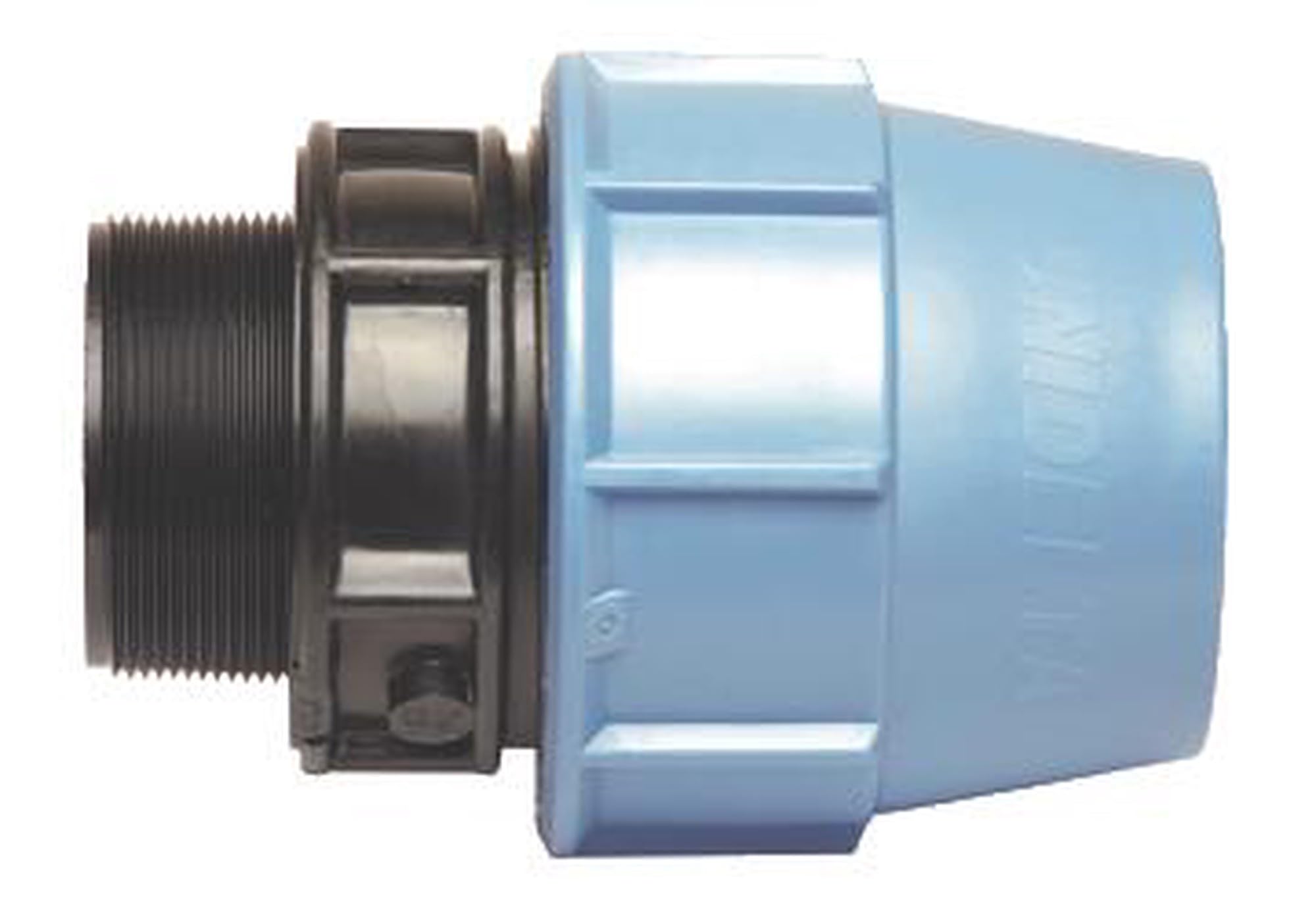SOMATHERM FOR YOU, Raccord plastique droit pour tube PE Ø25 mm - Mâle 3/​4" - Installation facile pour irrigation - Résistant jusqu'à 16 bars et 80°C - Norme ACS - Étanchéité fiable