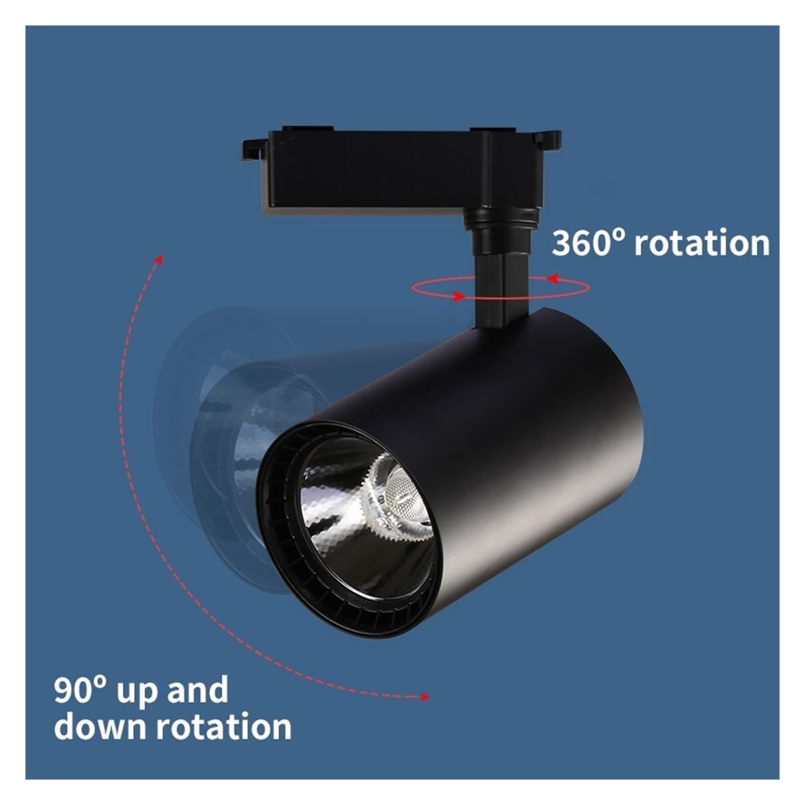 Pełny Zestaw Oświetlenie Szynowe Led COB 12W 20W 30W 40W Reflektor Sufitowy Szyna Kuchni Sklep Salon Elastyczny Montaż(Cold White,LAMP 4PCS WHITE_20W)