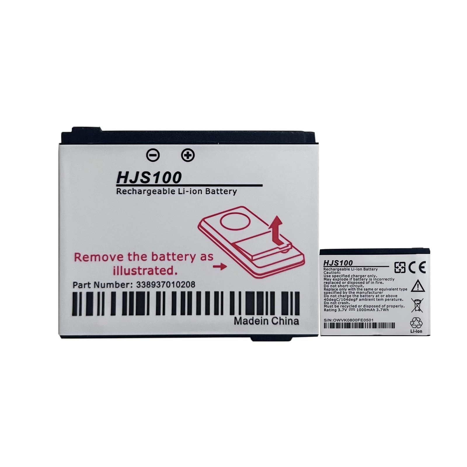 Batteria di ricambio HJS100 compatibile con Becker HJS 100, HJS-100, Map Pilot, Replaces Becker 338937010208 Mercedes Benz Map Pilot, VW Map Pilot