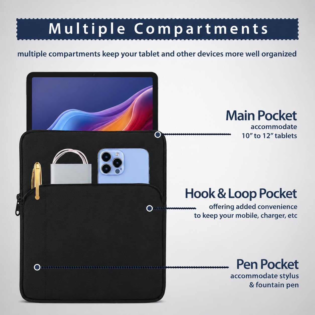 Tablet Sleeve Case Cover Compatible for REDMI PAD PRO 5G 12.1 INCH & Redmi Pad 2 Pro (12.1 Inch) — Amazon image 3