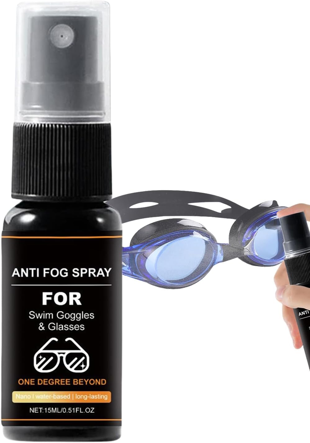 Anti Fog Spray for Glasses - Quick Drying Coating Cleaner | 15ml Goggles Anti Fog Lens Spray,for Sunglasses Windshield Mirror Snorkel Snowboard Ski Sports Men Women Scuba Divers