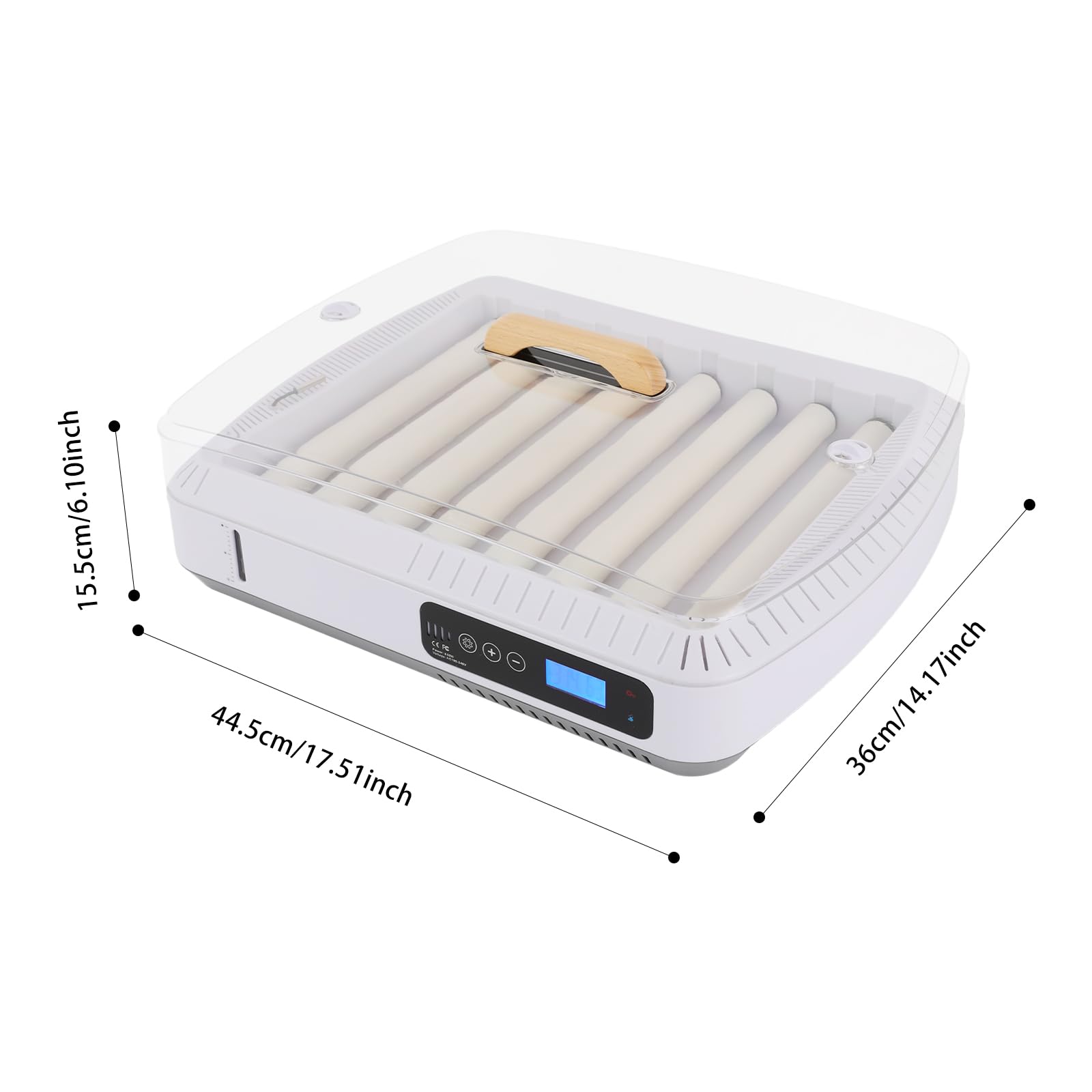 Incubadora de 35 huevos totalmente automática, incubadora con control de temperatura y pantalla de humedad, giro automático para pollos, patos, codornices