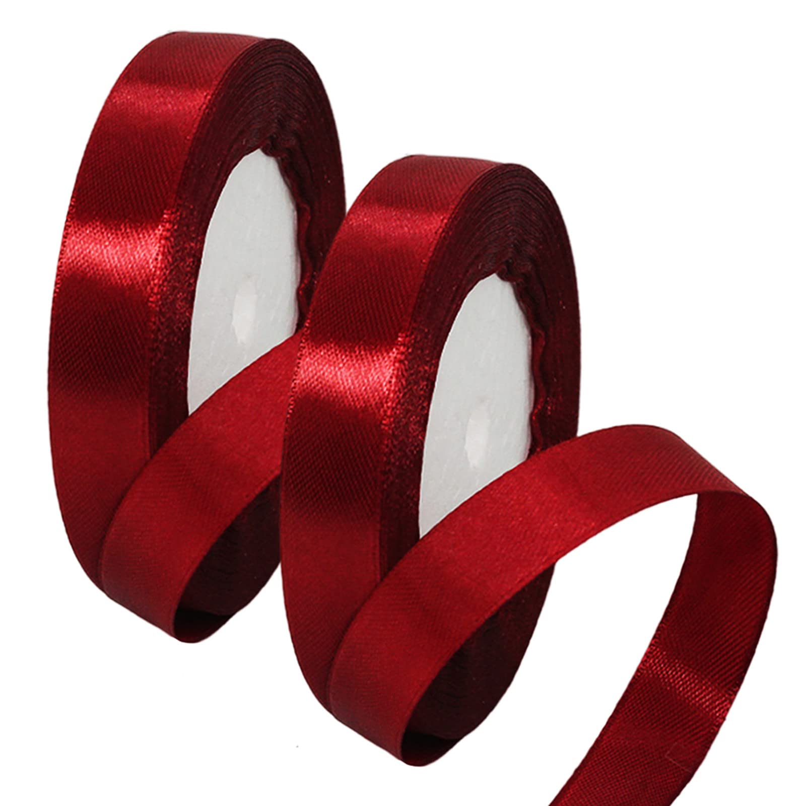 50mm Wide White Ribbon Thick Wedding Car Ribbon 22m, 2 inch Thick White Satin Ribbon for Gift Wrapping Wedding Car Christmas Birthday Cake Hair Bow Florist Bouquet Crafts Decorations — view 63