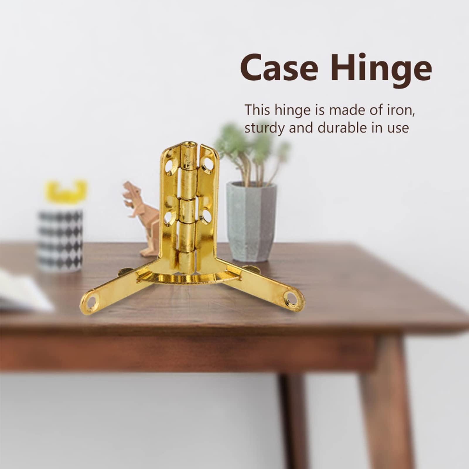 Small Quadrant Hinge, 20Pcs Jewelry Box 90 Degree Hinges with Screws for Wine Wooden Box Jewelry Box Quadrant Hinge(Gold) - Image 4