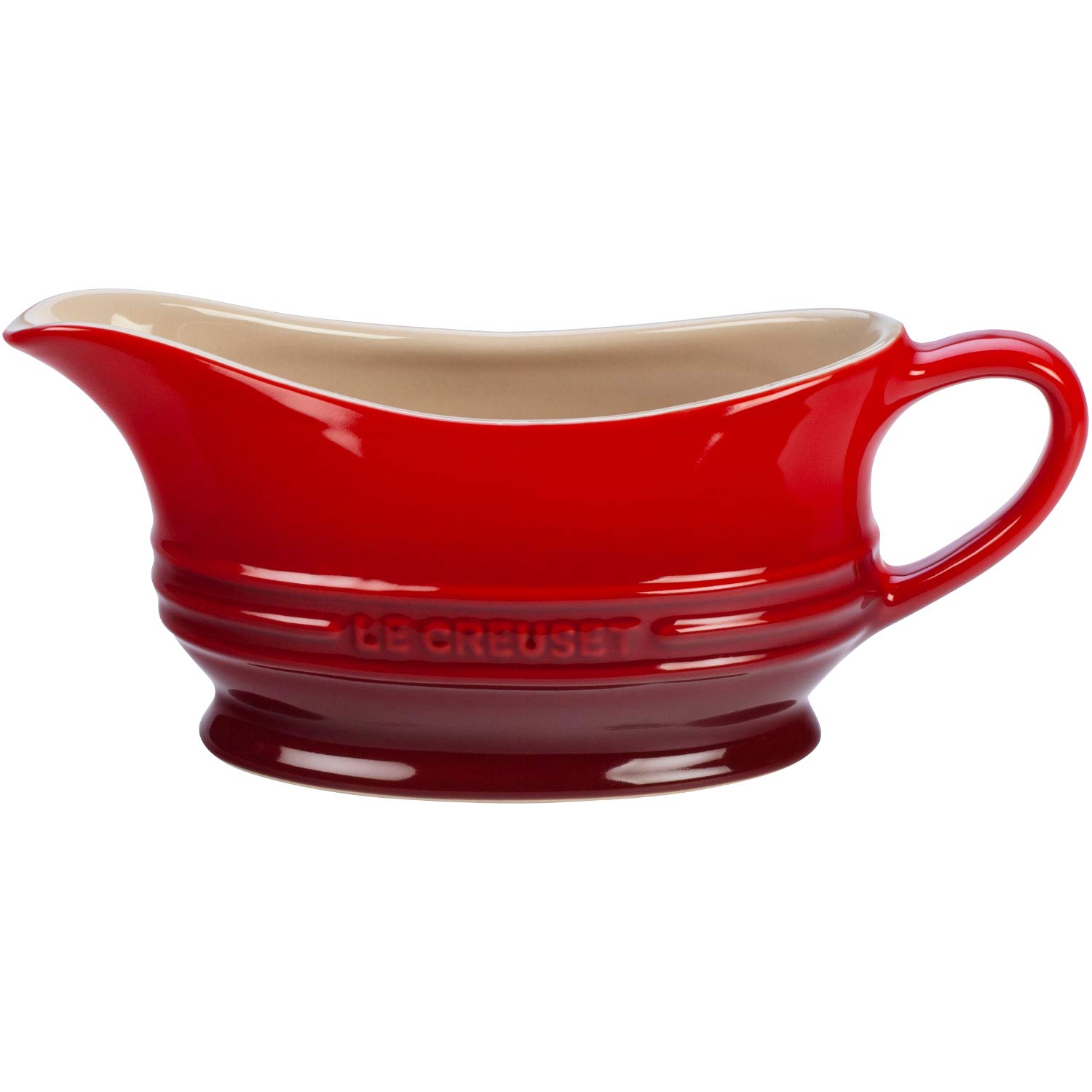 Le Creuset Stoneware Gravy Boat, 12 oz., Cerise