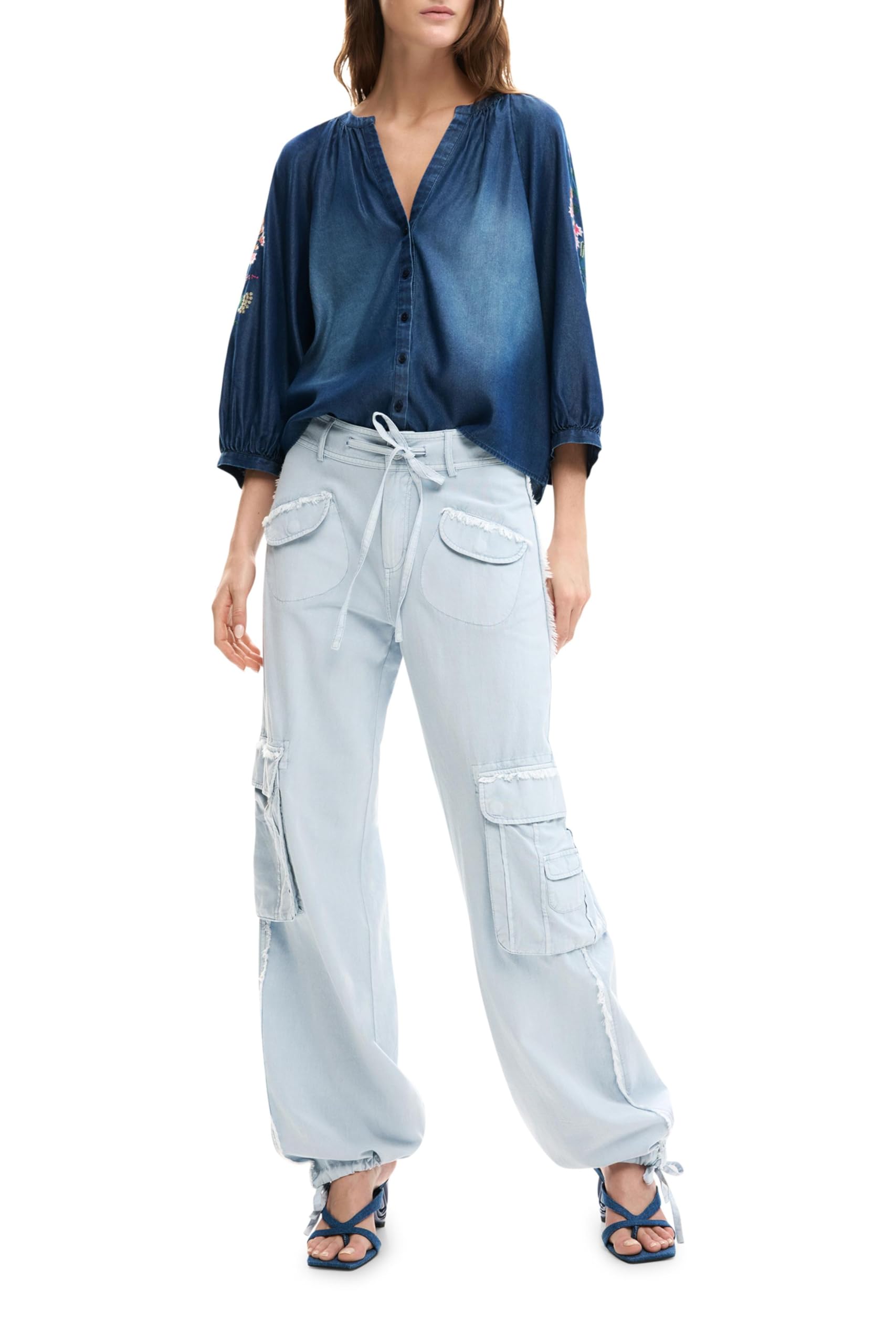 Desigual Damen Chambre Bluse