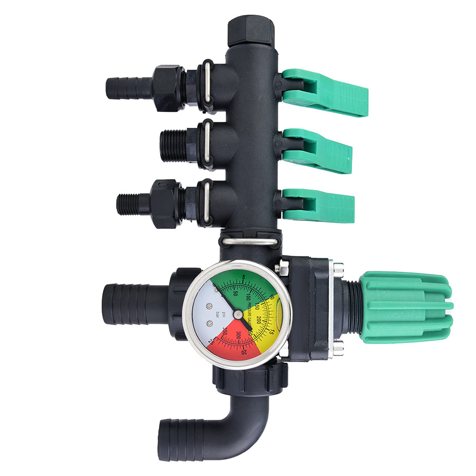 Yosoo Health Gear Steuerventil für Landwirtschaftliche Sprühgeräte, 3-Wasserverteiler, Rostfreies ABS-Material, mit Zubehör für Landwirtschaft, Tierhaltung, Aquakultur