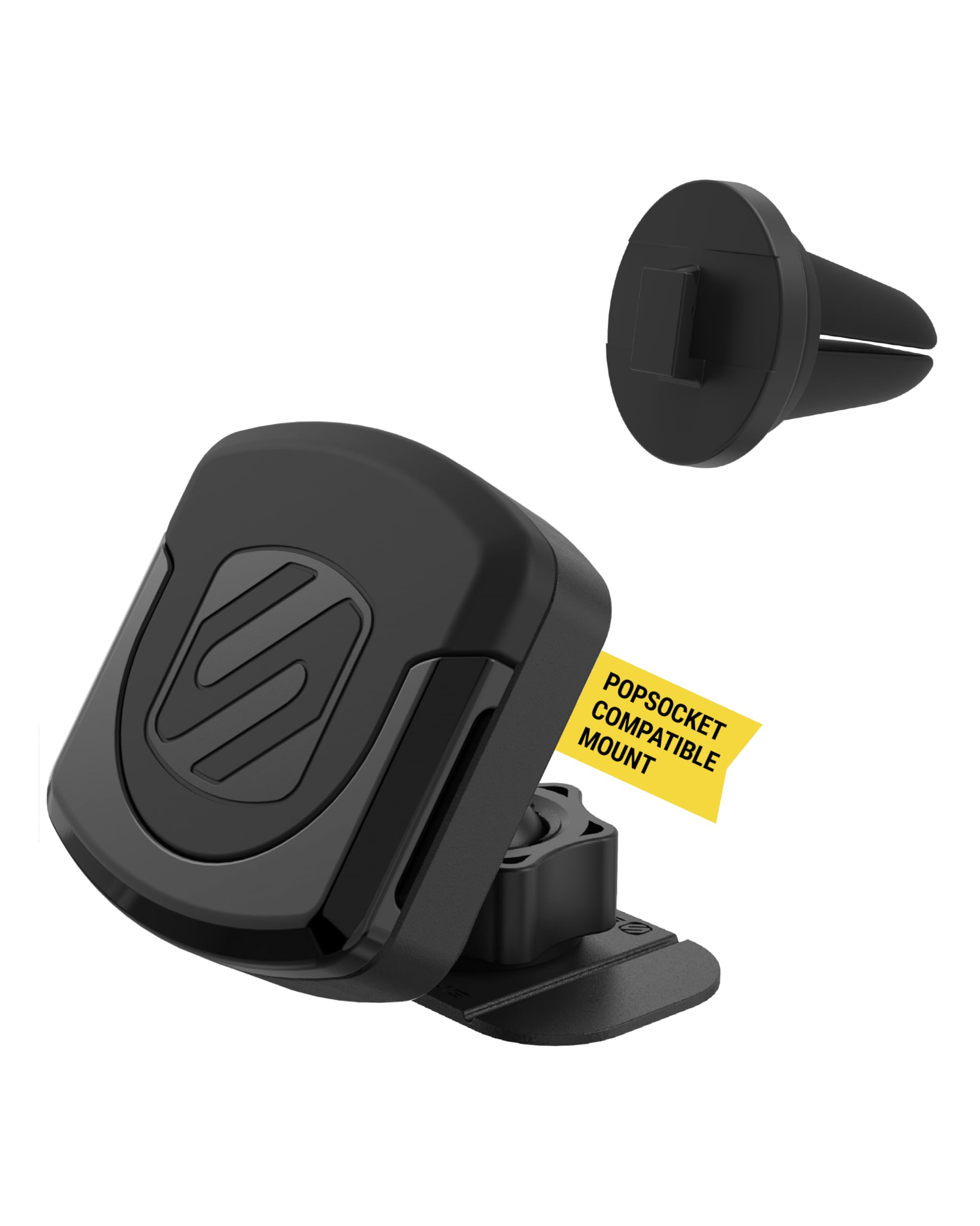 Scosche MMPDVM-SP MagicMount Pop Magnetic Car Dashboard Cell Phone Holder and Vent Mount for Collapsible Phone Grip/Socket, Universal Phone Stand 360° Rotating Head for iPhone and Android Smartphones : Grocery &