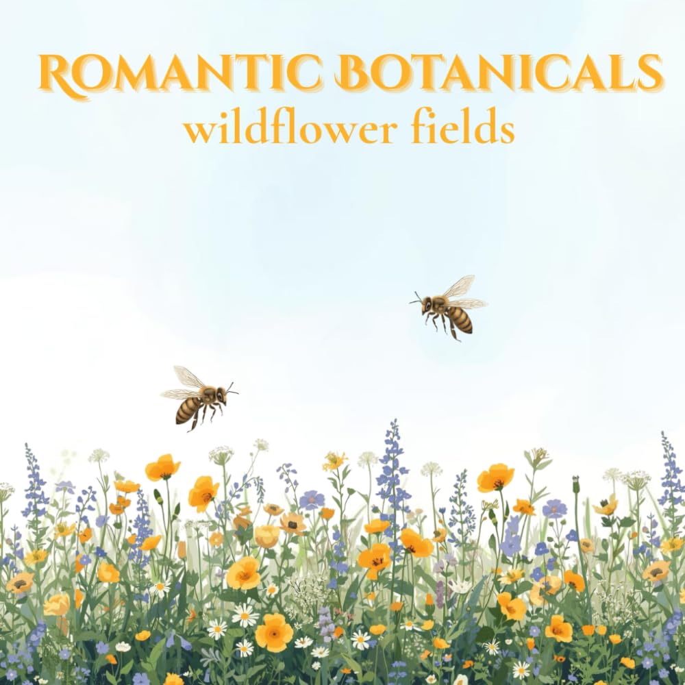 Romantic Botanicals Wildflower Fields: A Calm and Elegant Nature-Themed Coloring Series for Stress Relief and Relaxation