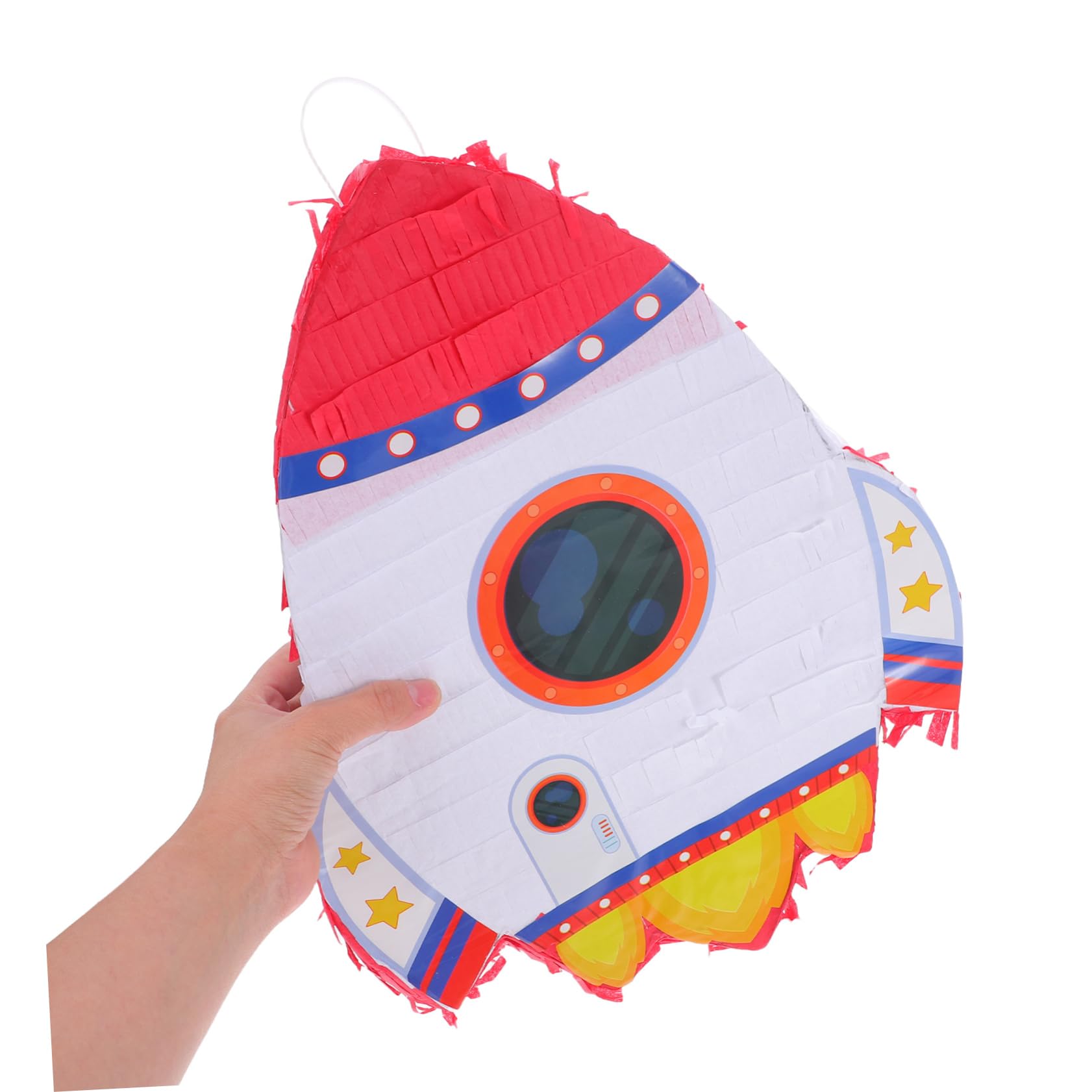 ibasenice Piñata Cohete para Fiesta de Cumpleaños Infantil con Confeti y Palito para Vendar los Ojos Artículos para Fiestas y Decoración de Piñata de Juguete para Decoraciones de Cumpleaños