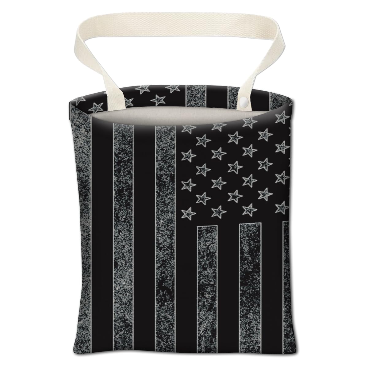 Car Trash Can, Cute Car Trash Bag, Hanging Car Organizer and Storage Bag, Trash Bin for Car Accessories, Vehicle, Travelling, Camping Dark American Flag