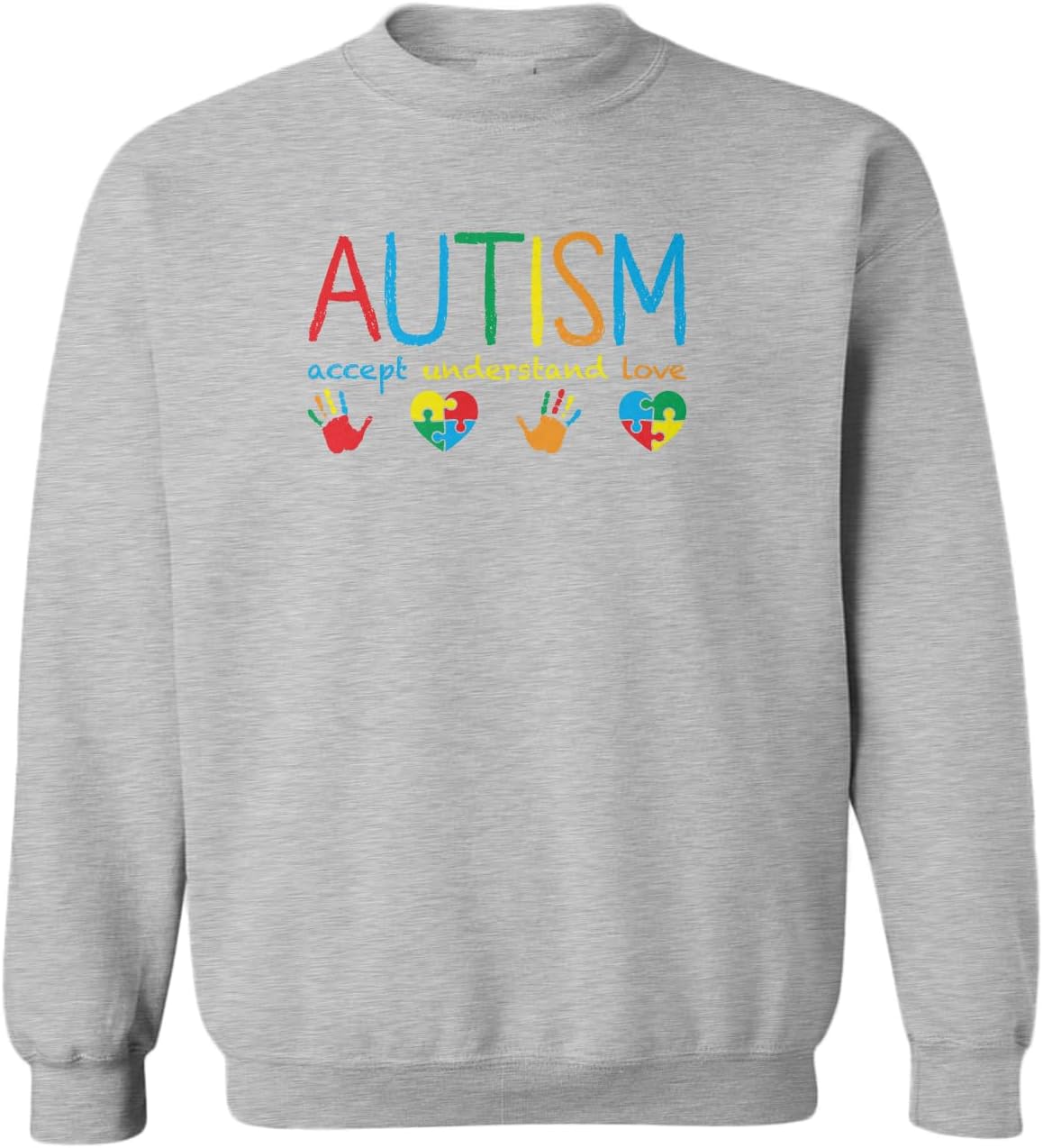 Autism Awareness Accept Understand Love Toddler Fleece Crewneck Sweater