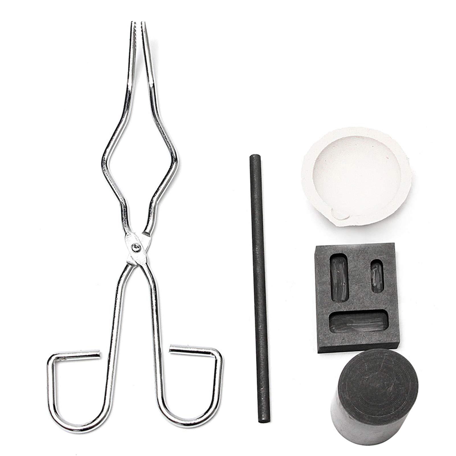 lifcasual Casting Tool 5PCS Heat-Resistant Ingot Mold Casting Tool Smelting Gold Silver Furnace Kit Scrap Jewelry Metal Gold Melting Refining Forge Set Graphite Foundry Crucible