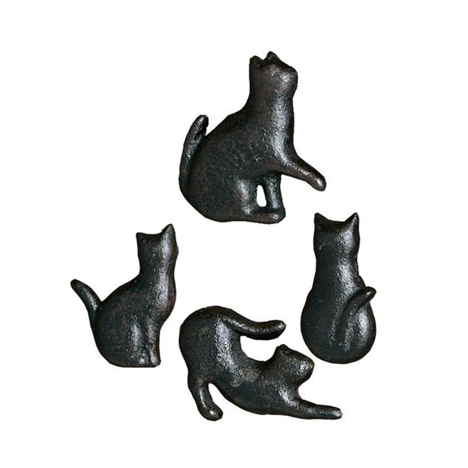 4Pcs Cats Shape Cabinet Knob Furniture Decorative Handle Iron Wardrobe Pulls Simple Drawer Knob Furniture Hardware Iron Drawer Handles Dressers Replacement Decorative Knobs