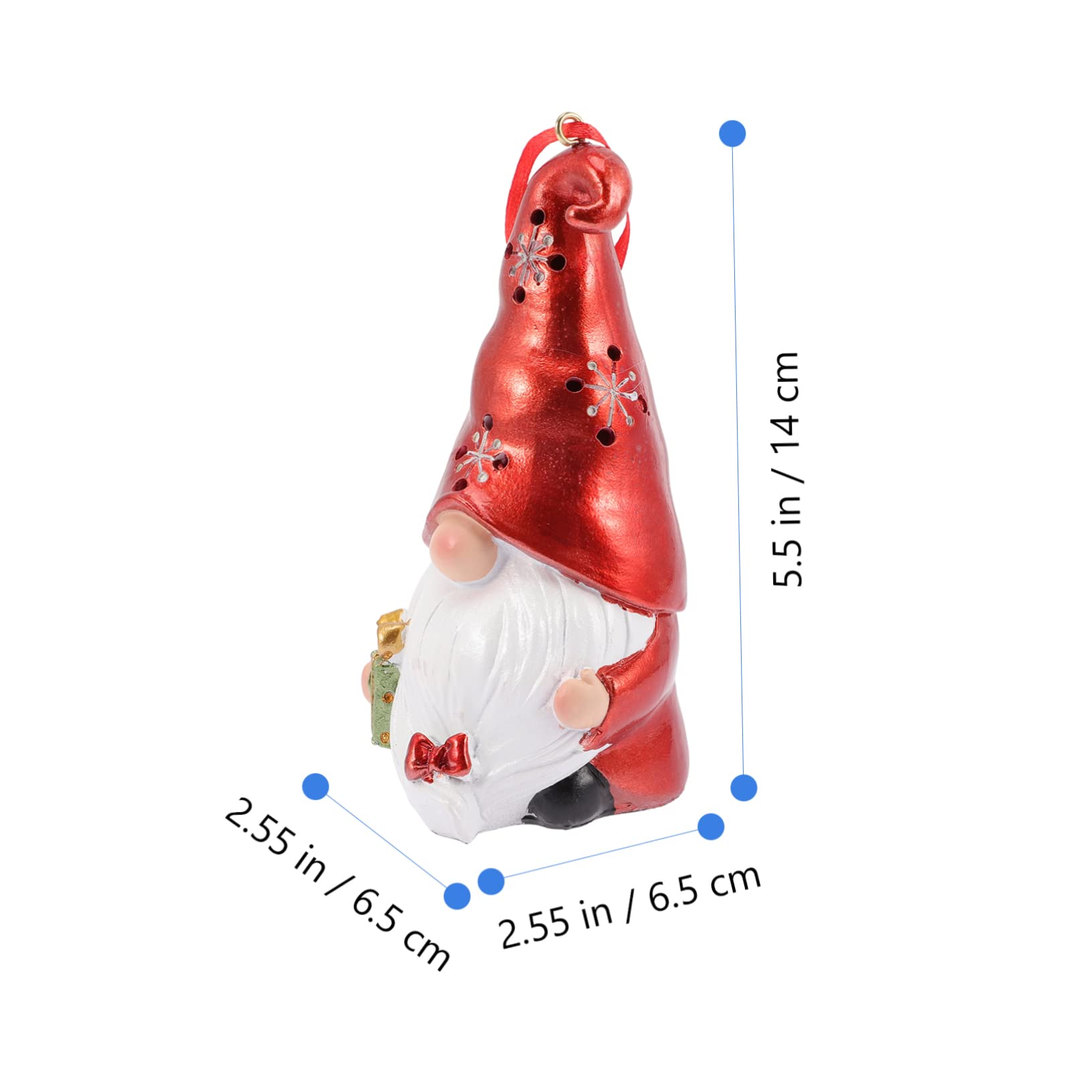 IMIKEYA 4 Stück Dekorative Lichter weihnachtsdeko für den einzug weinachtsgeschenk beleuchtete Gnomenstatue Weihnachtsfeierdekorationen Weihnachtszwerg Keramikornamente rot