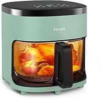 Vista 1 de Vexon Freidora de aire de 4.5 cuartos de galón, cocina compacta de aire caliente de 1200 W con ventana visible, cesta antiadherente, pantalla táctil