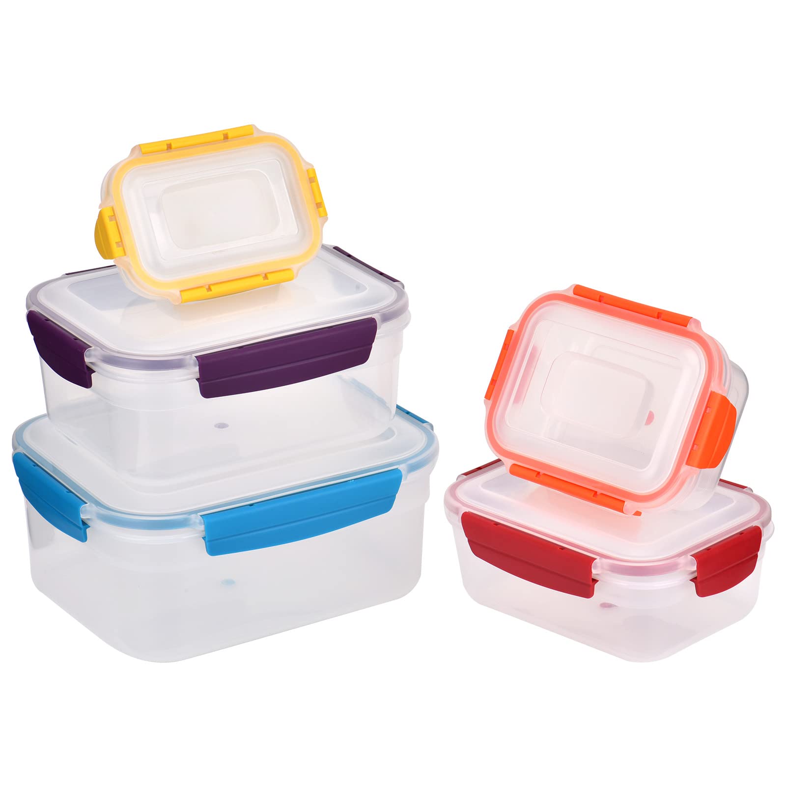 Wuudi Plastic Airtight Food Storage Containers With Lids, Set Of 5 Bpa Free Kitchen Containers Leak Proof For Kitchen & Pantry