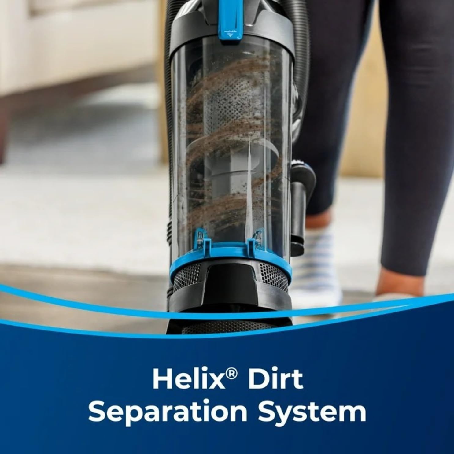 BIISSELLL PowerForce Helix Bagless Upright Vacuum, Pet-Friendly, Powerful Suction for Carpet, Tile & Hardwood, Lightweight Design, Washable Filters, Scatter-Free Technology
