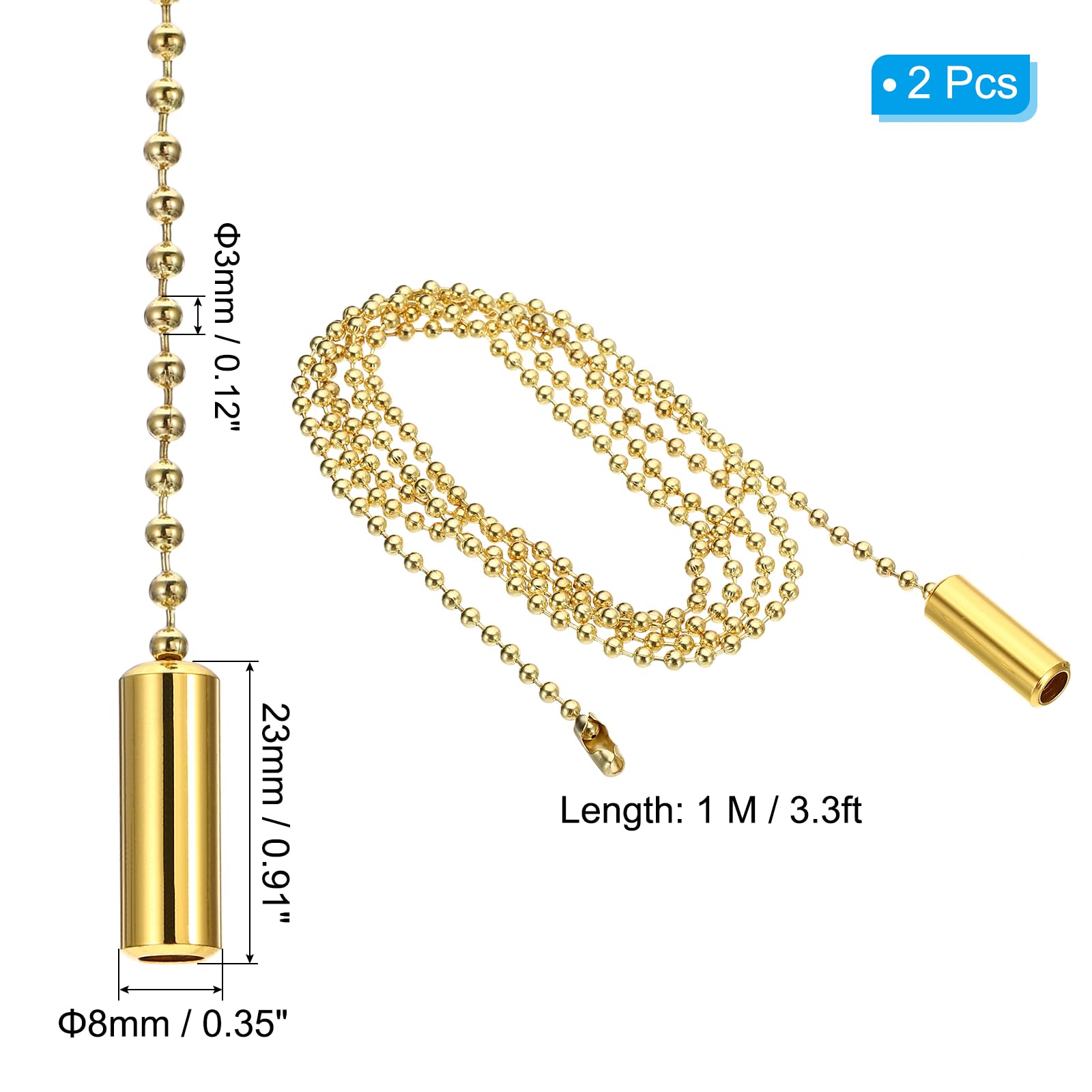 PATIKIL 1M 3.3ft Ceiling Fan Pull Chain - Image 2