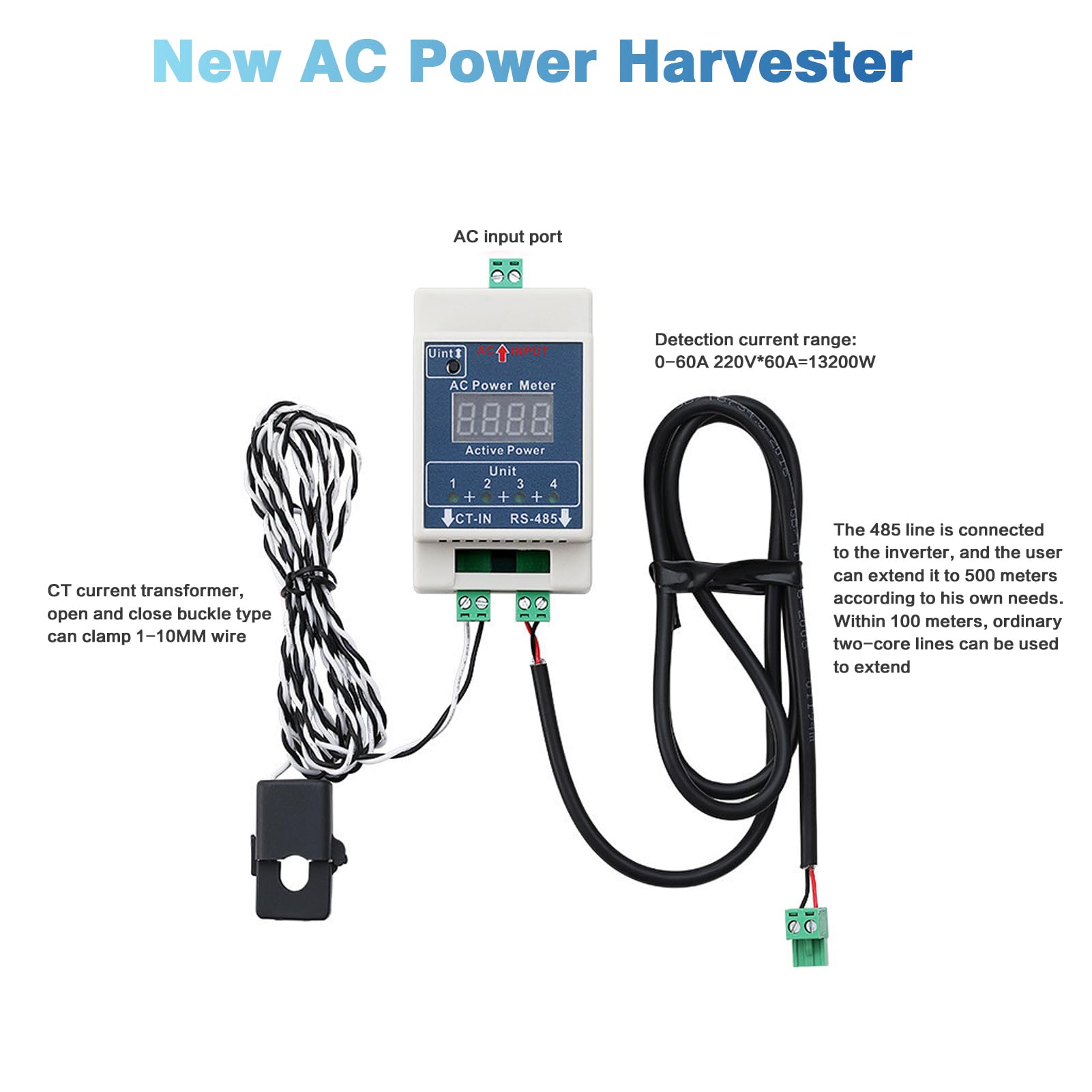 DEWIN Solare Inverter 1000W, Micro Inverter Fotovoltaico Inverter Grid Tie MPPT Micro Inverter 1000W Solar Grid Inverter di Rete per Pannelli Solari,Scarico della Batteria a 24V Regolabile AC 220V