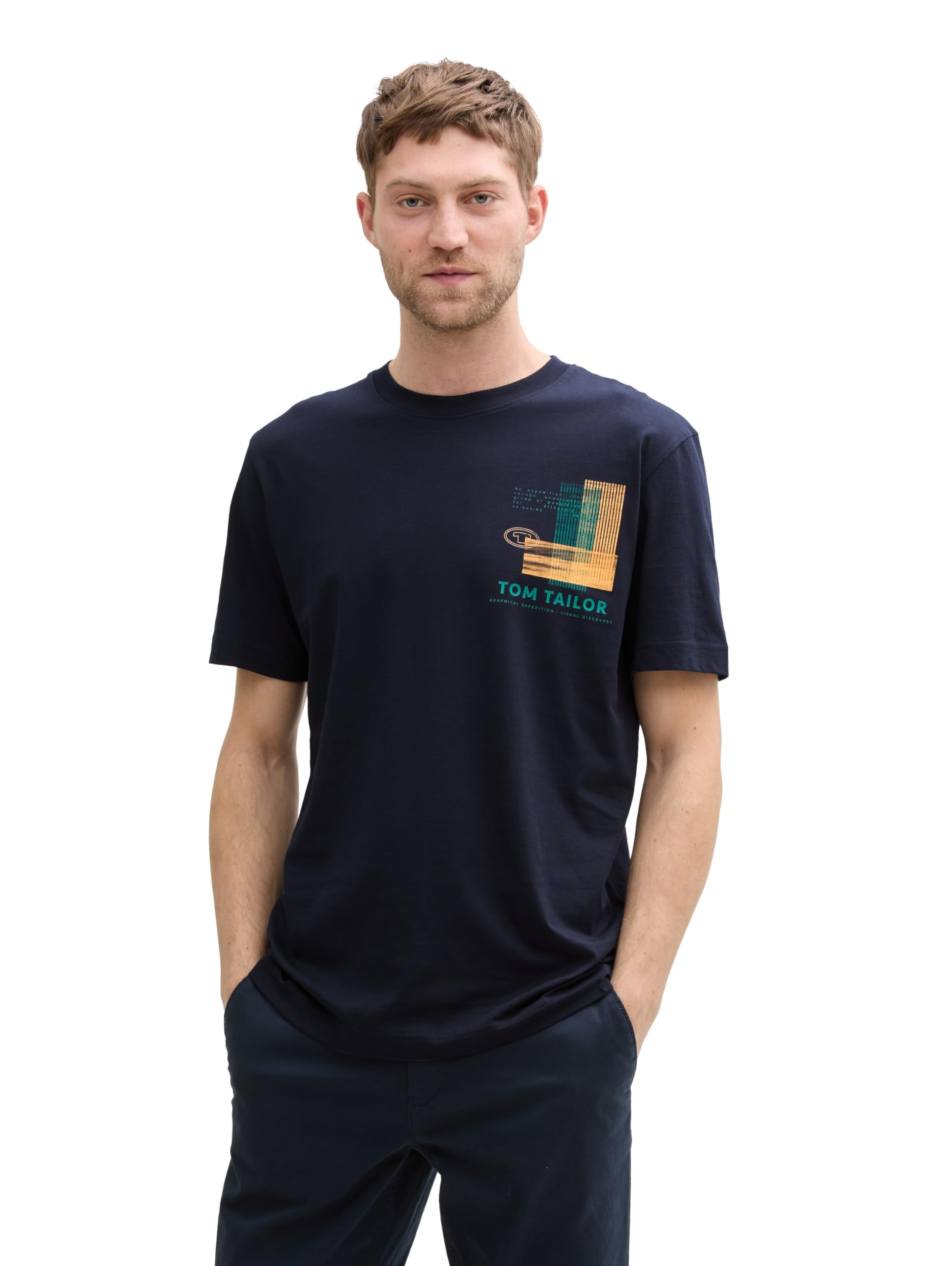Tom Tailor Herren T-Shirt mit Print