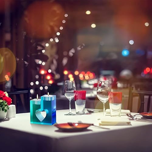 Miniatura 3 de 2 moldes de resina para candelabros, moldes de silicona con forma de corazón, moldes de resina epoxi, decoración de manualidades, molde de fundición