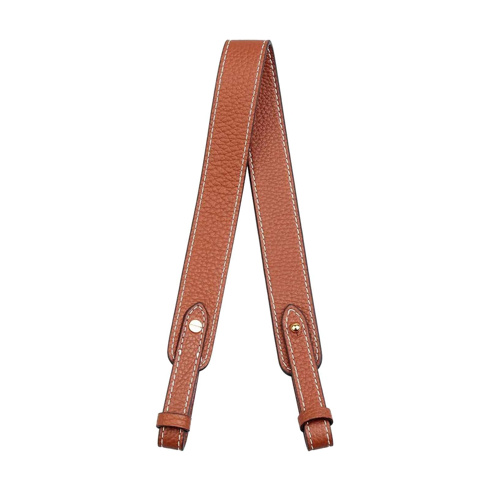 jiesinlov Genuine Leather Shoulder Bag Straps Replacement for Picotin Handbags (Gold Brown-S)