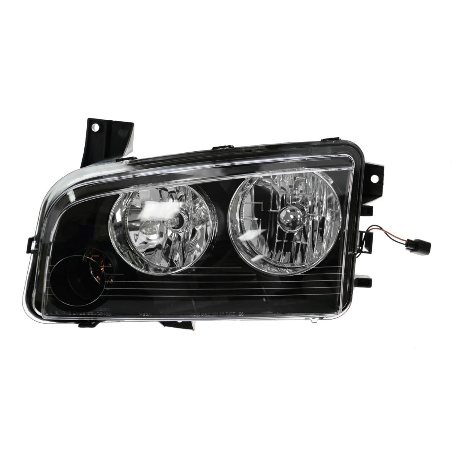 TRQ Driver Side Headlight Assembly Compatible with 2007-2010 Dodge Charger CH2502206
