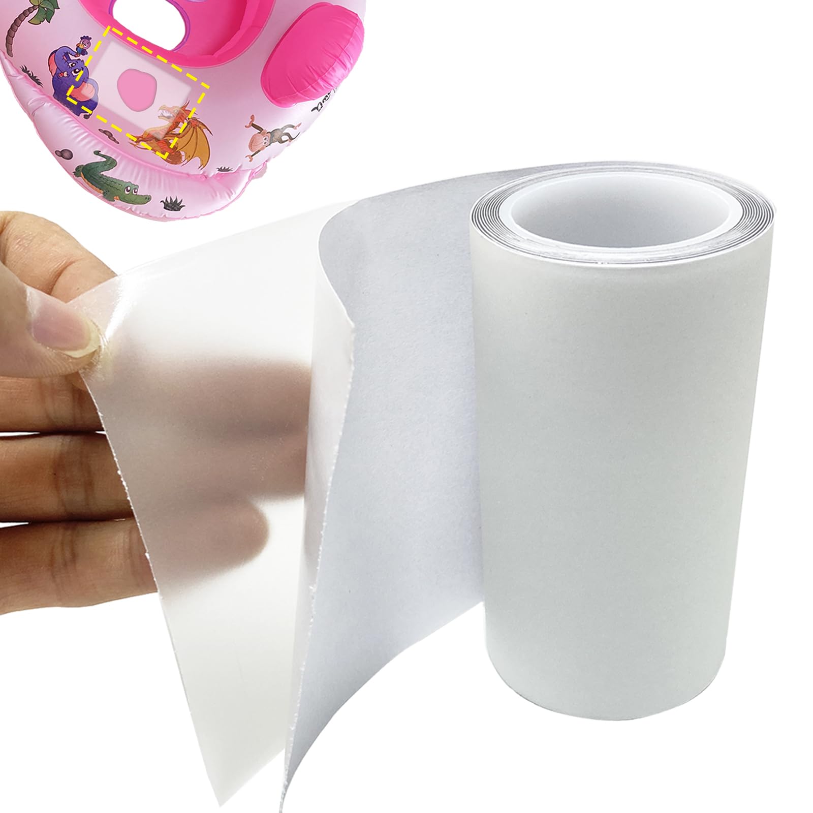 ZALHIN Ensemble Rustine Matelas Gonflable - Patch De Réparation Transparent En TPU, Patch Pour Matelas Gonflables, Tente Gonflable, Canapé Gonflable, Bateau Gonflable, Doudoune,toile De Store(40pcs