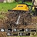 IncwBo 8.5AMP 12Inch Corded Tiller Cultivator 8-inch Depth Rototillers for Gardening, 360RPM Electric Garden Tiller with LT-201D Socket