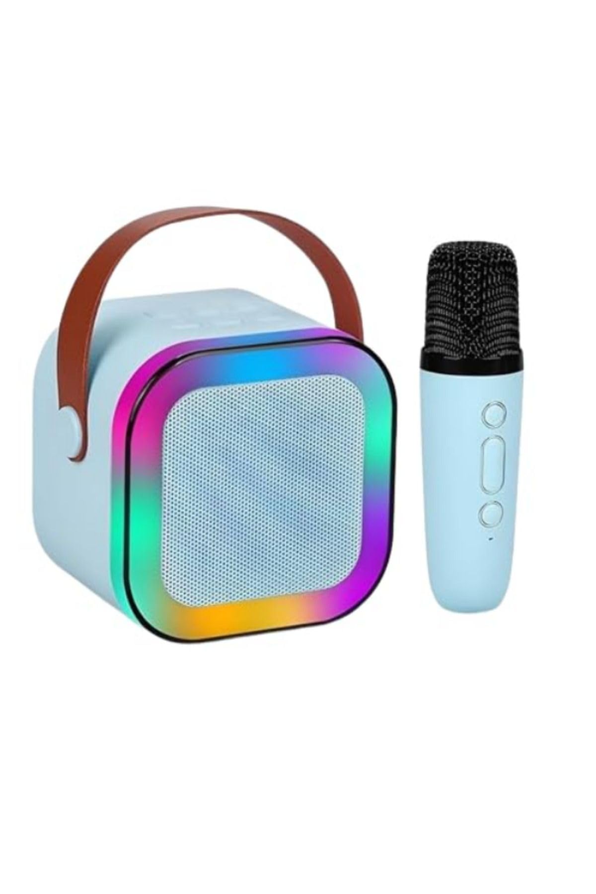 K12 Kablosuz Bluetooth Hoparlör Karaoke Mikrofon 5 Ses Efektli Rgb Hd Stereo Ses Usb/Sd/FM