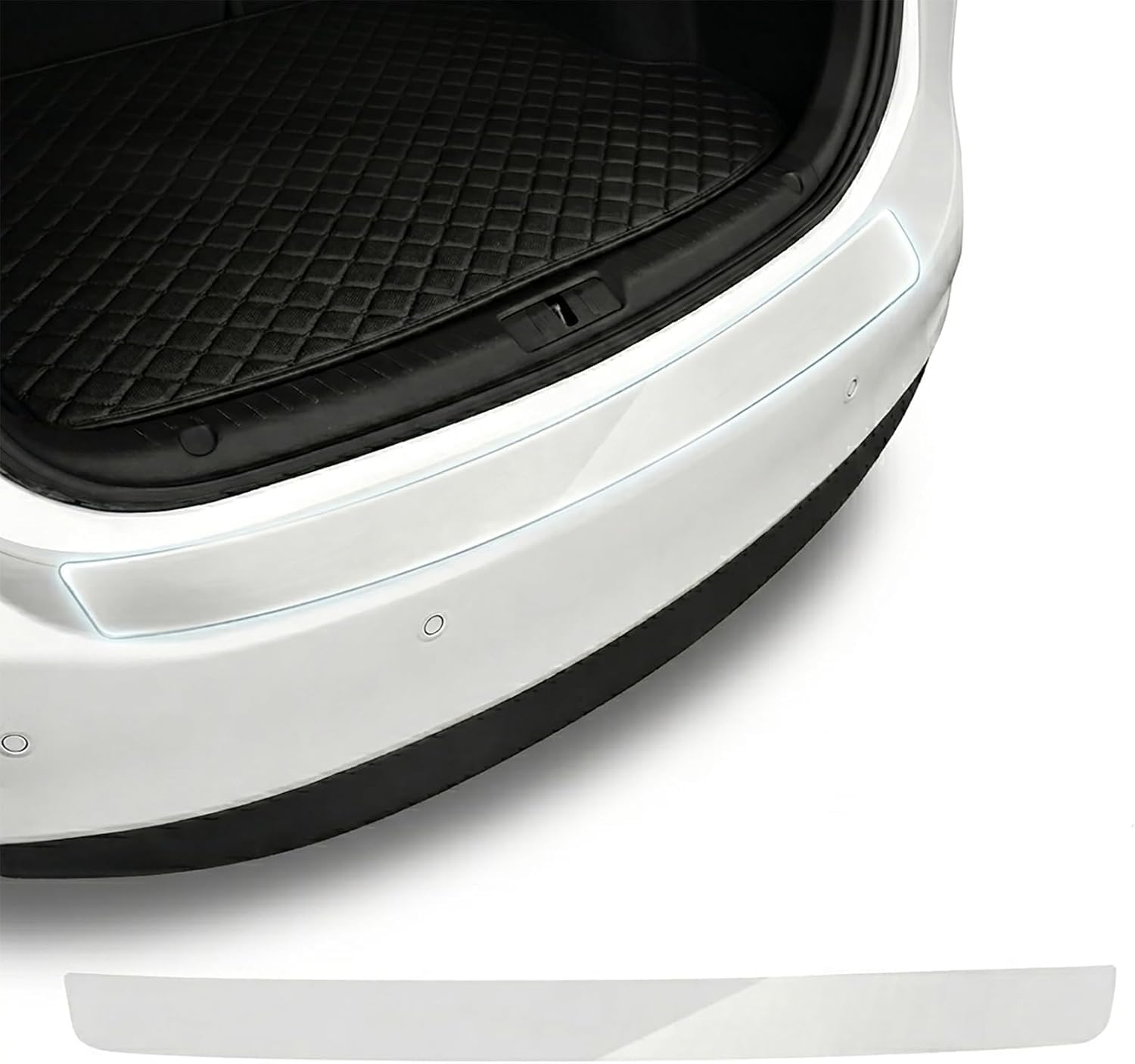 Tryagat Car Rear Bumper Protector Film for Fiat 600 Hybrid 2025-2027