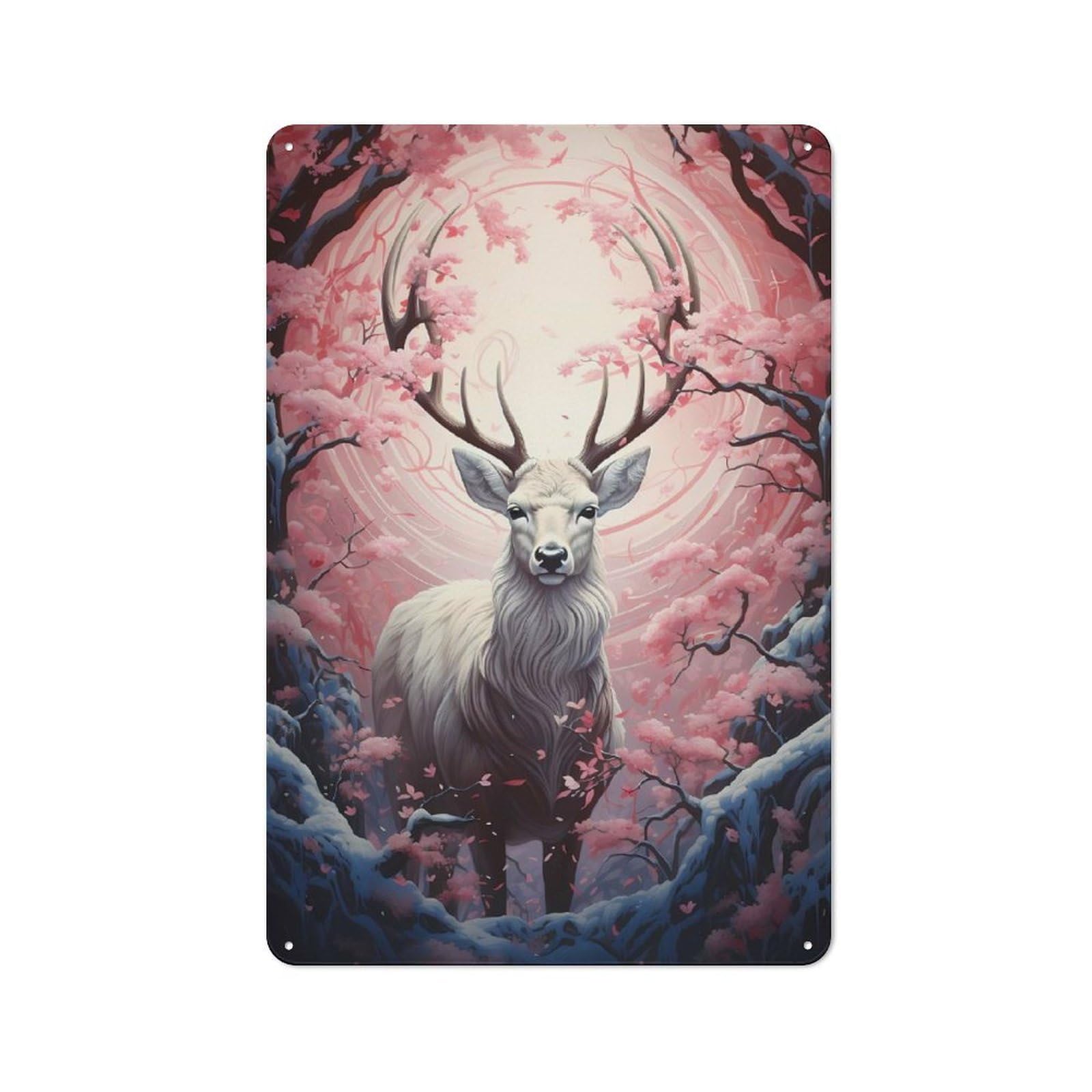 Deer Vintage Metal Sign 30x20cm, Bistro Style Bistro Wall Plaque for Tea Room, Shop Wall Or Breakfast Area