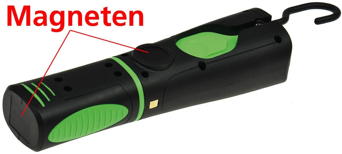 ChiliTec Lampe LED IP44 avec batterie et station de charge flexible rotative 2 chargeurs avec station de charge I Support magnétique