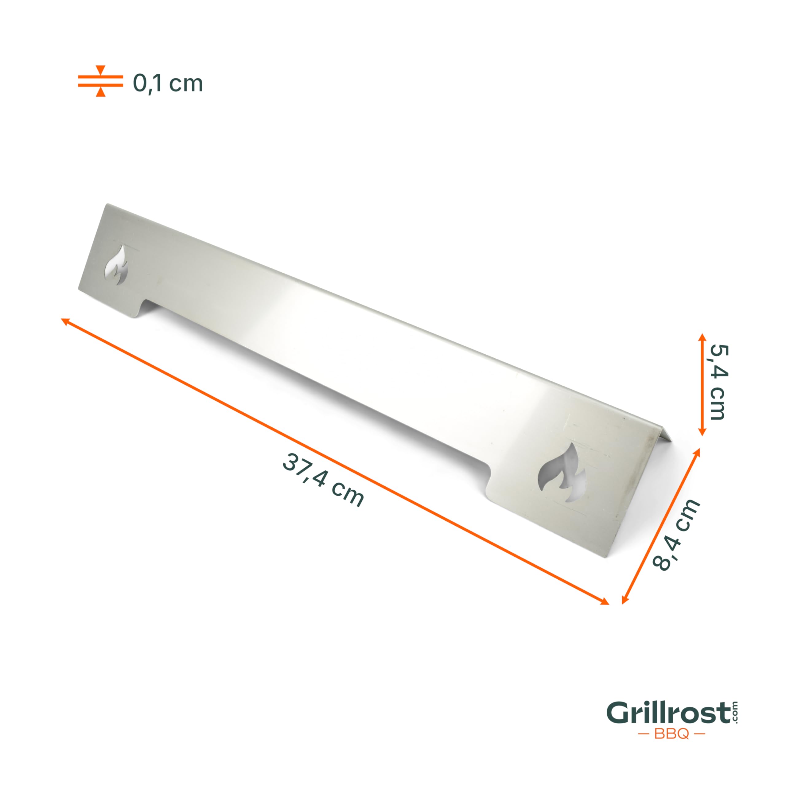 Grillrost.com Das Original Coperchi per bruciatori Grillstar Atlanta - Set di 4 coperchi in Acciaio Inox per Barbecue a Gas Atlanta 200 II, 300 II, 350-1 II, 450 II, 650 II