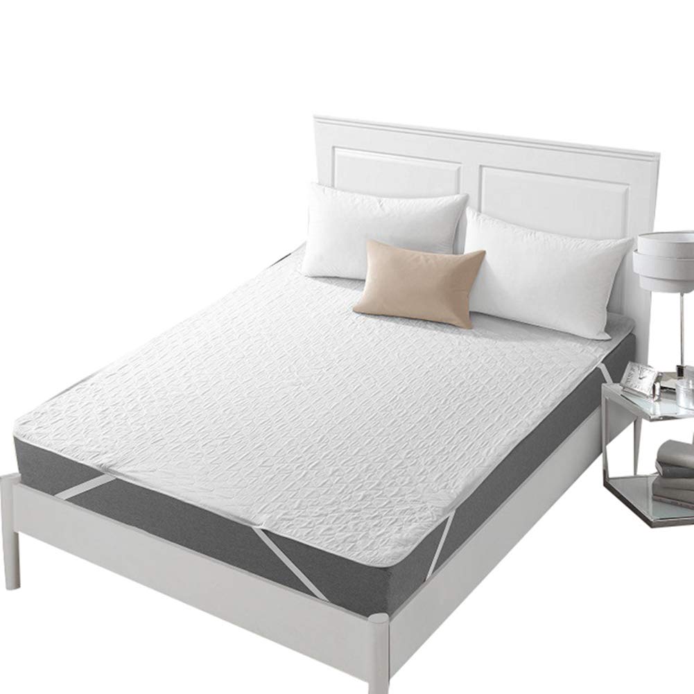 Protector de Colchón Impermeable para Cama Adultos y de Niños - Cubre Colchon con 4 Esquinas Elásticas – Funda de Colchón Microfibra Transpirable Blanco 152 * 203cm