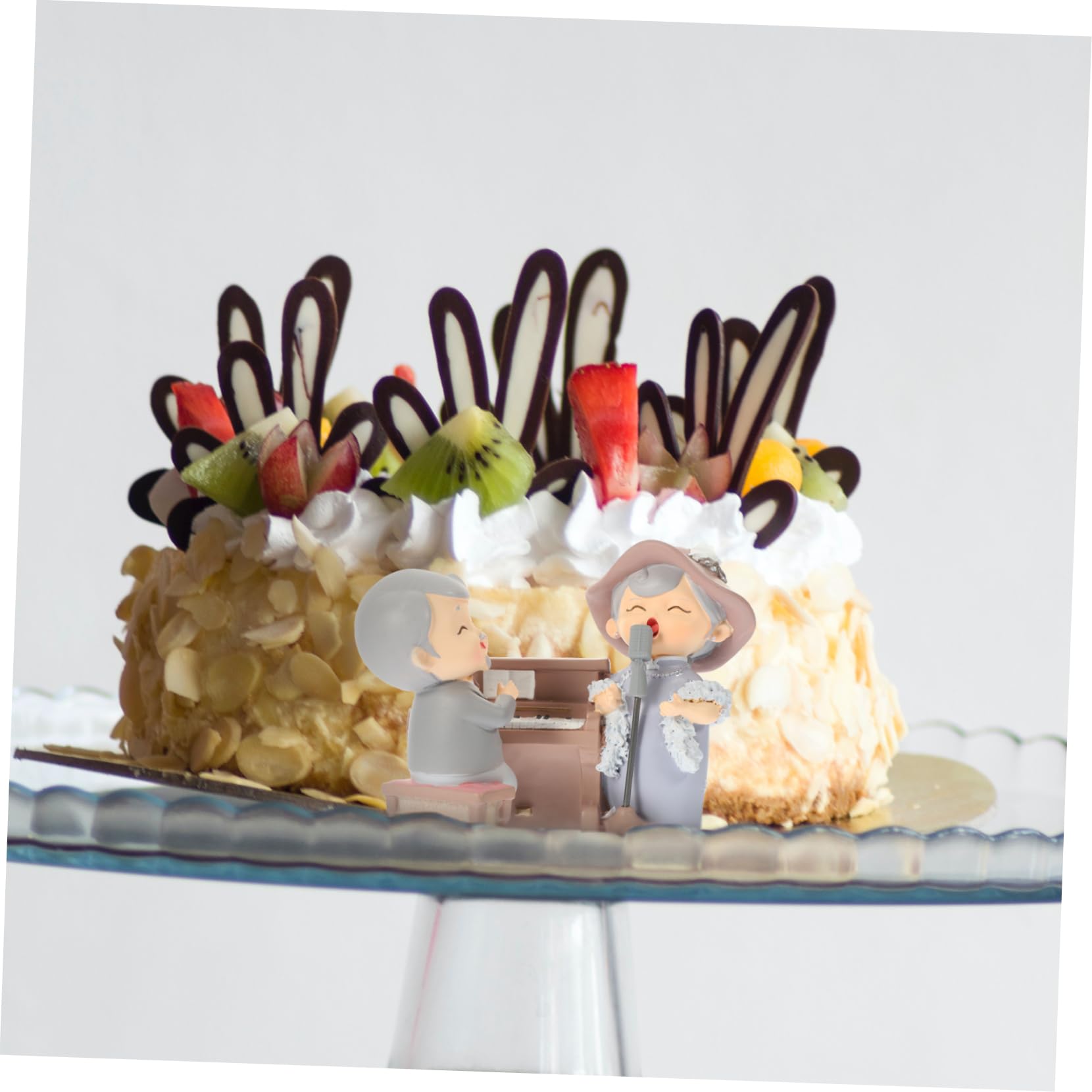 Gatuida 2sätze Liebendes Älteres Miniatur Figurine Dekoration Für Kuchen Tisch Auto Perfektes Für Mutter Und Vatertag Material